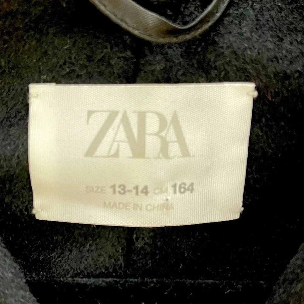 Zara Women’s Hooded Wool blend Coat - Picture 6 of 8
